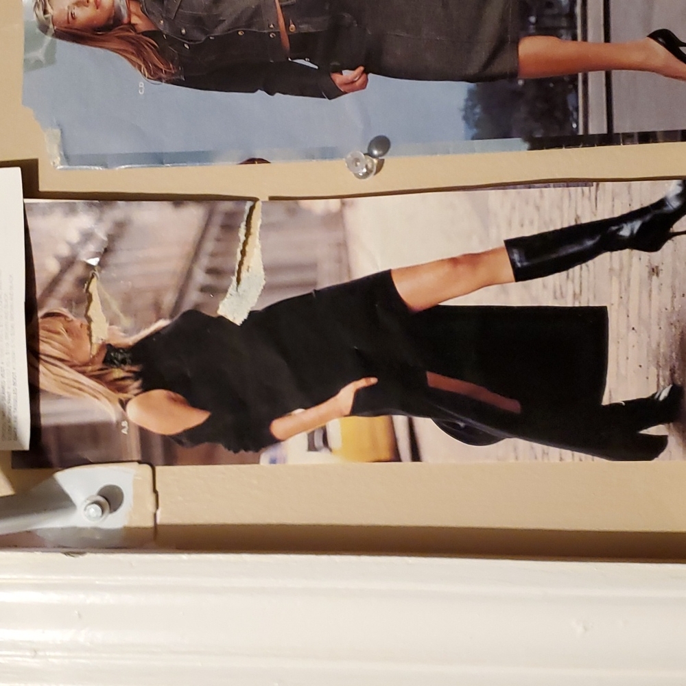 2 piece, black soft, knit sleeveless mini dress with matching maxi sweater